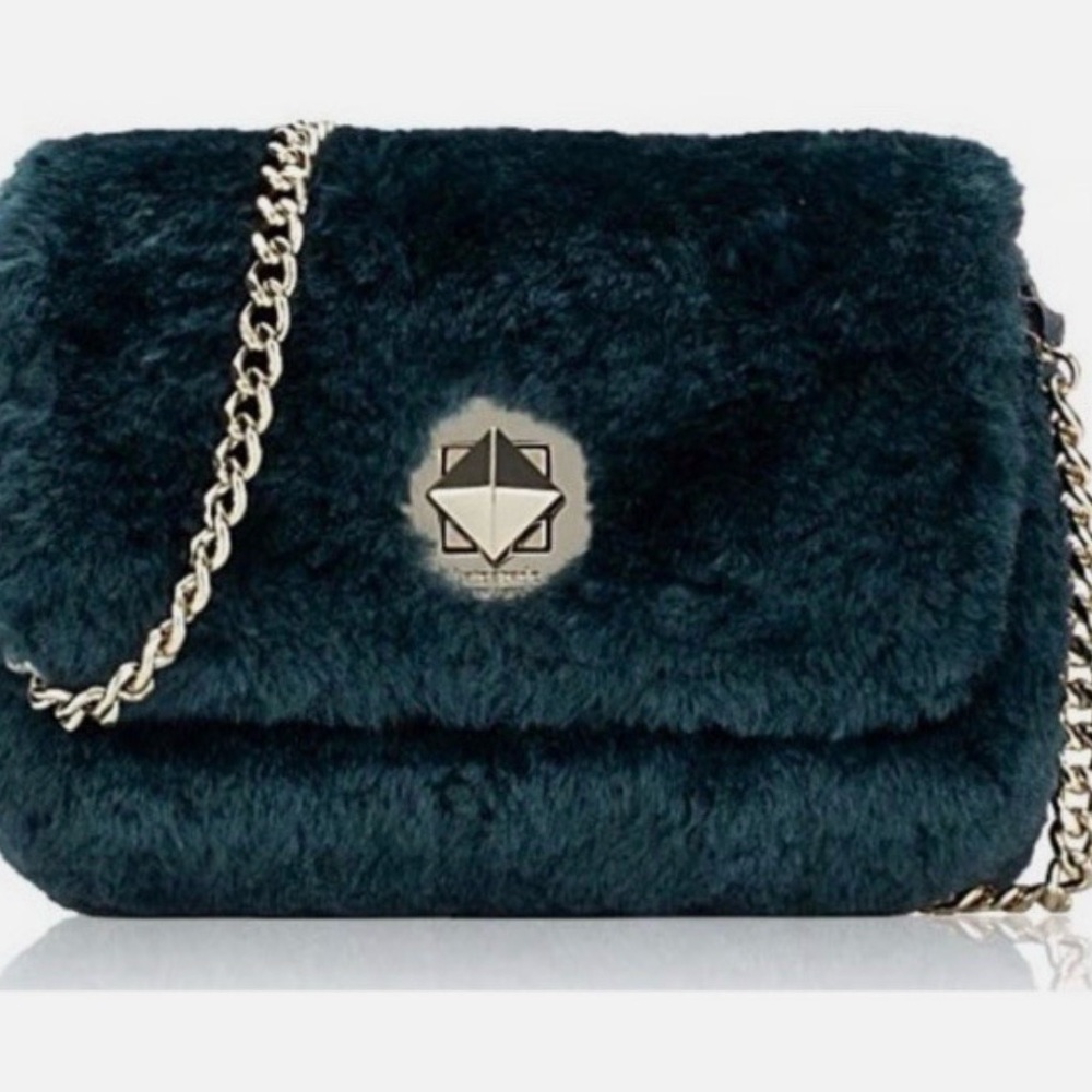 Kate Spade New York Audrey micro crossbody faux shearling bag